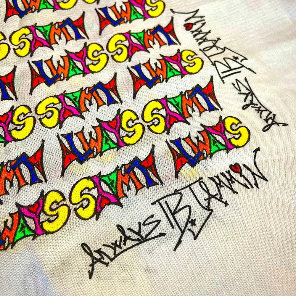 Always B Jammin Rainbow Bandana White 22”